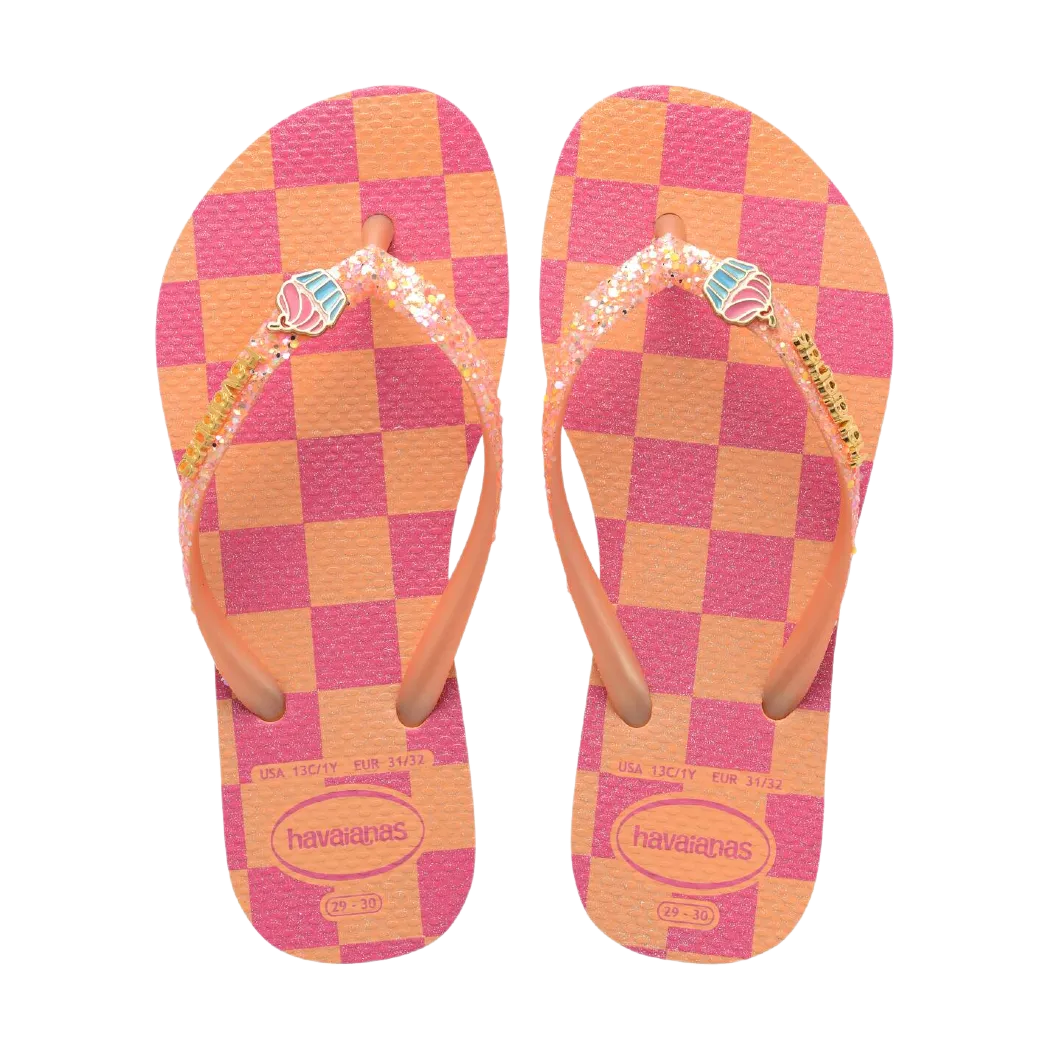 Kids Slim Glitter Trendy Flip Flops