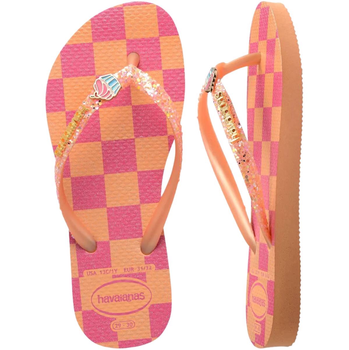 Kids Slim Glitter Trendy Flip Flops