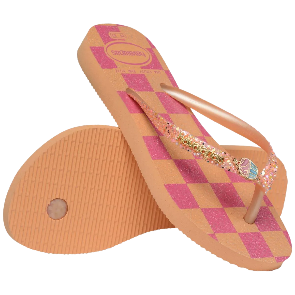 Kids Slim Glitter Trendy Flip Flops