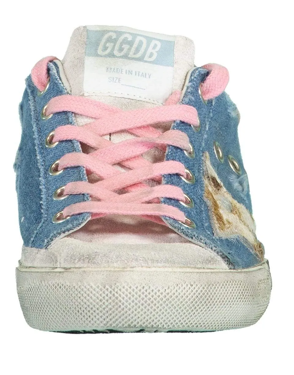 Light Blue Denim Superstar Sneakers