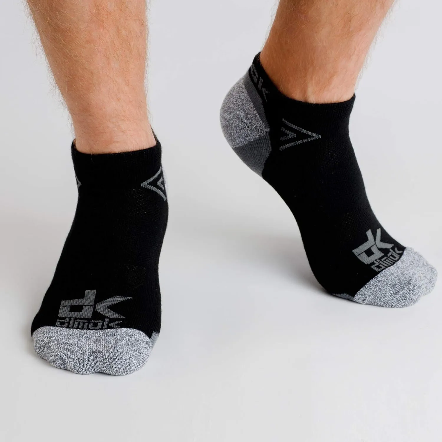 Mens Ankle Socks Athletic Cushioned Breathable Low Cut - No Show Sports Workout Running Socks - Exercise Socks 6 Pack