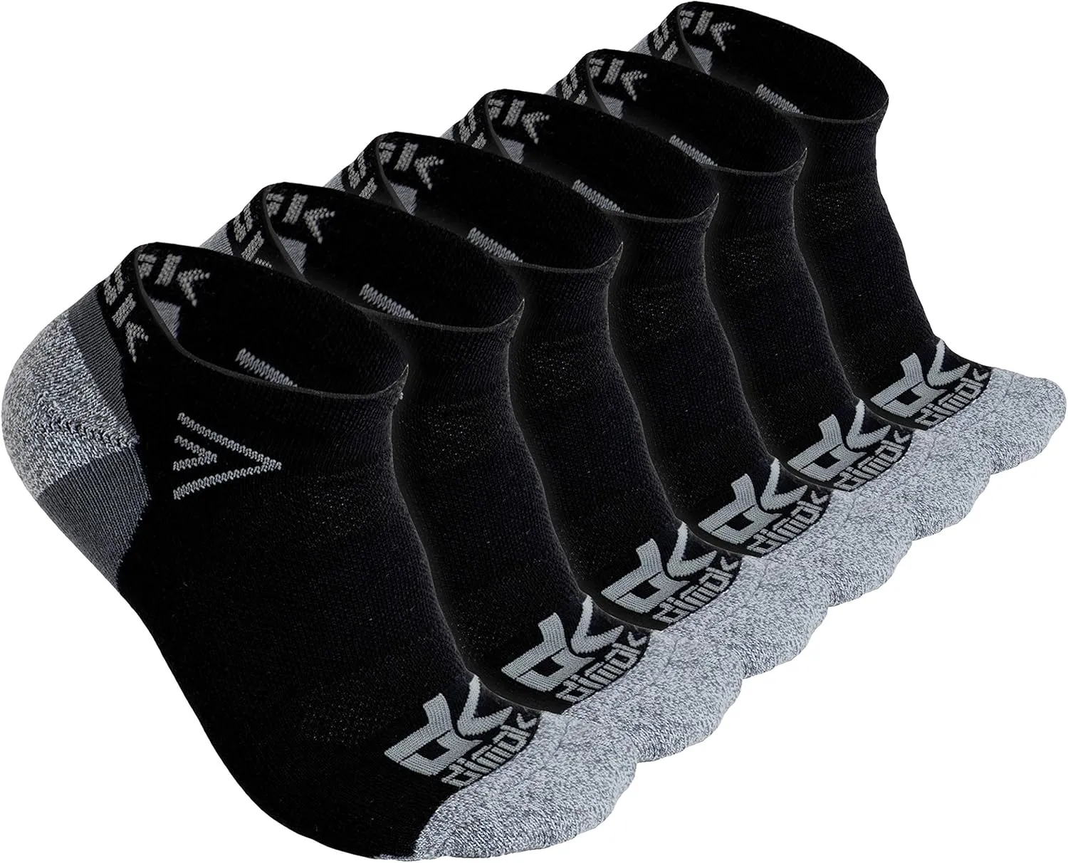 Mens Ankle Socks Athletic Cushioned Breathable Low Cut - No Show Sports Workout Running Socks - Exercise Socks 6 Pack