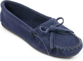 Minnetonka Women's Kilty Suede Hardsole Moccasin