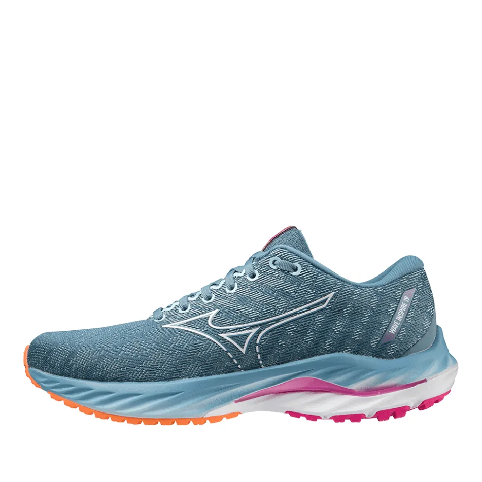 Mizuno Women's Wave Inspire 19 Running Shoes in Blue/White SS23