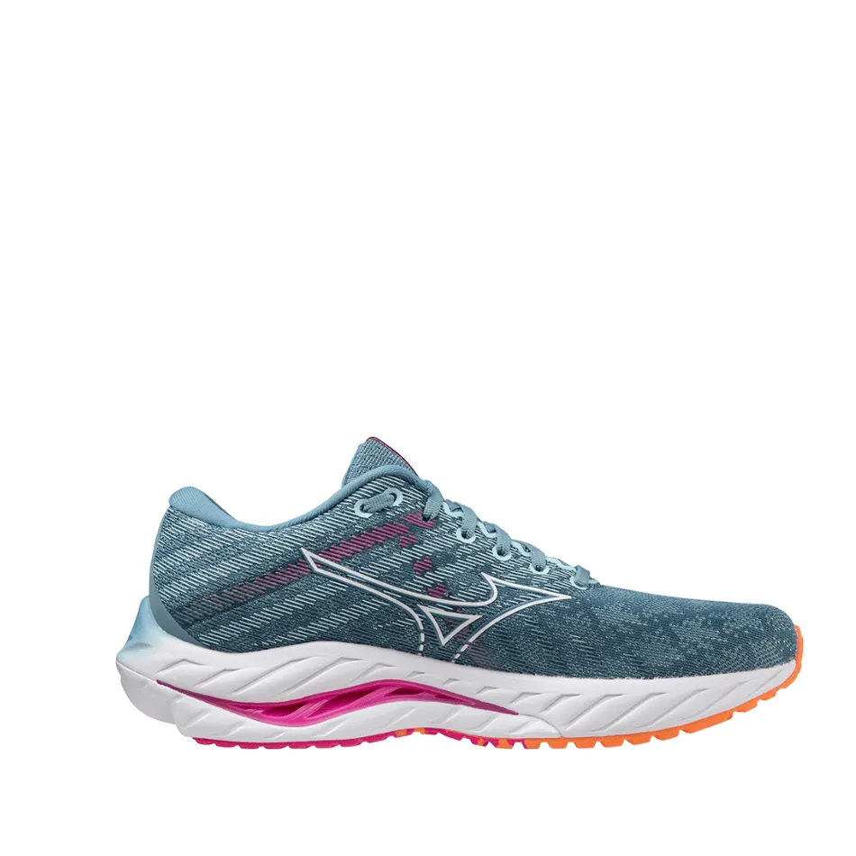 Mizuno Women's Wave Inspire 19 Running Shoes in Blue/White SS23