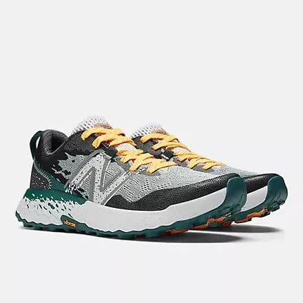 New Balance Men's Hierro v7 Trail Runners- Grey/Green