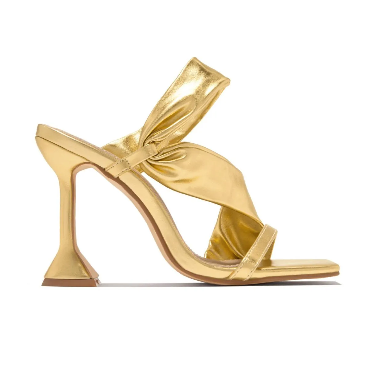 New fashion square opent toe slide stiletto heels for party