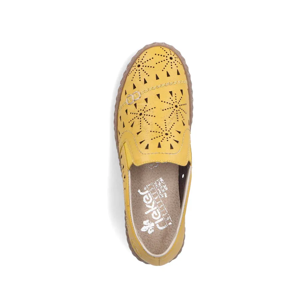 Rieker N0967 YELLOW moccasins
