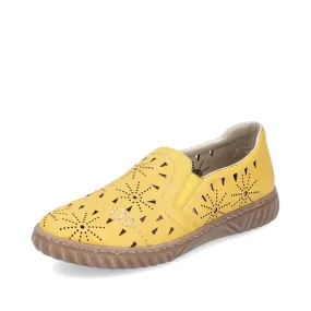 Rieker N0967 YELLOW moccasins