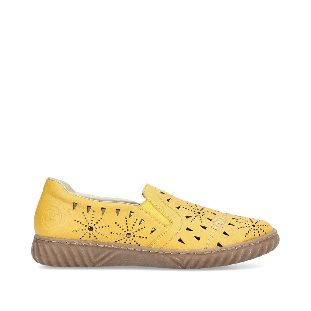 Rieker N0967 YELLOW moccasins
