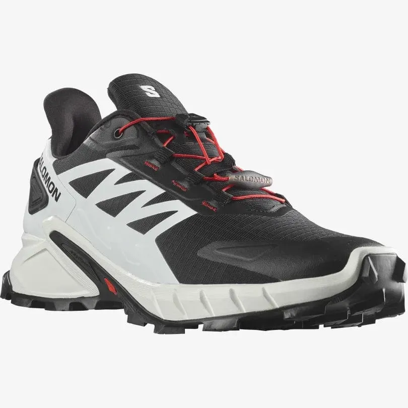 Salomon Men's Supercross 4 Trail Runners- Black/ White/ Fiery Red