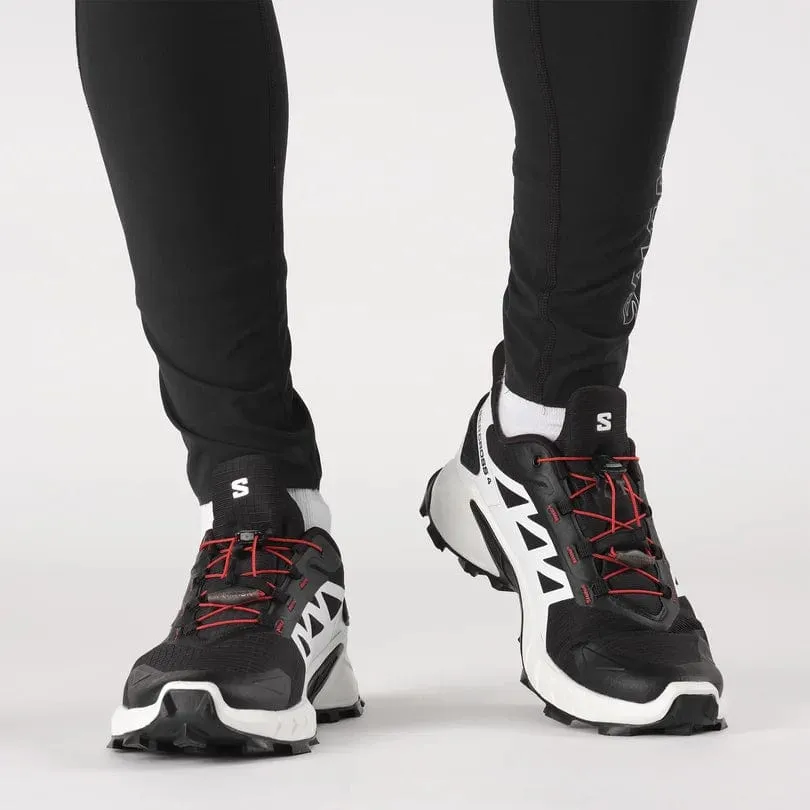 Salomon Men's Supercross 4 Trail Runners- Black/ White/ Fiery Red
