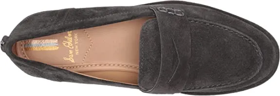Sam Edelman Birch Moonlight Grey Almond Toe Slip On Strap Fashion Classic Loafer