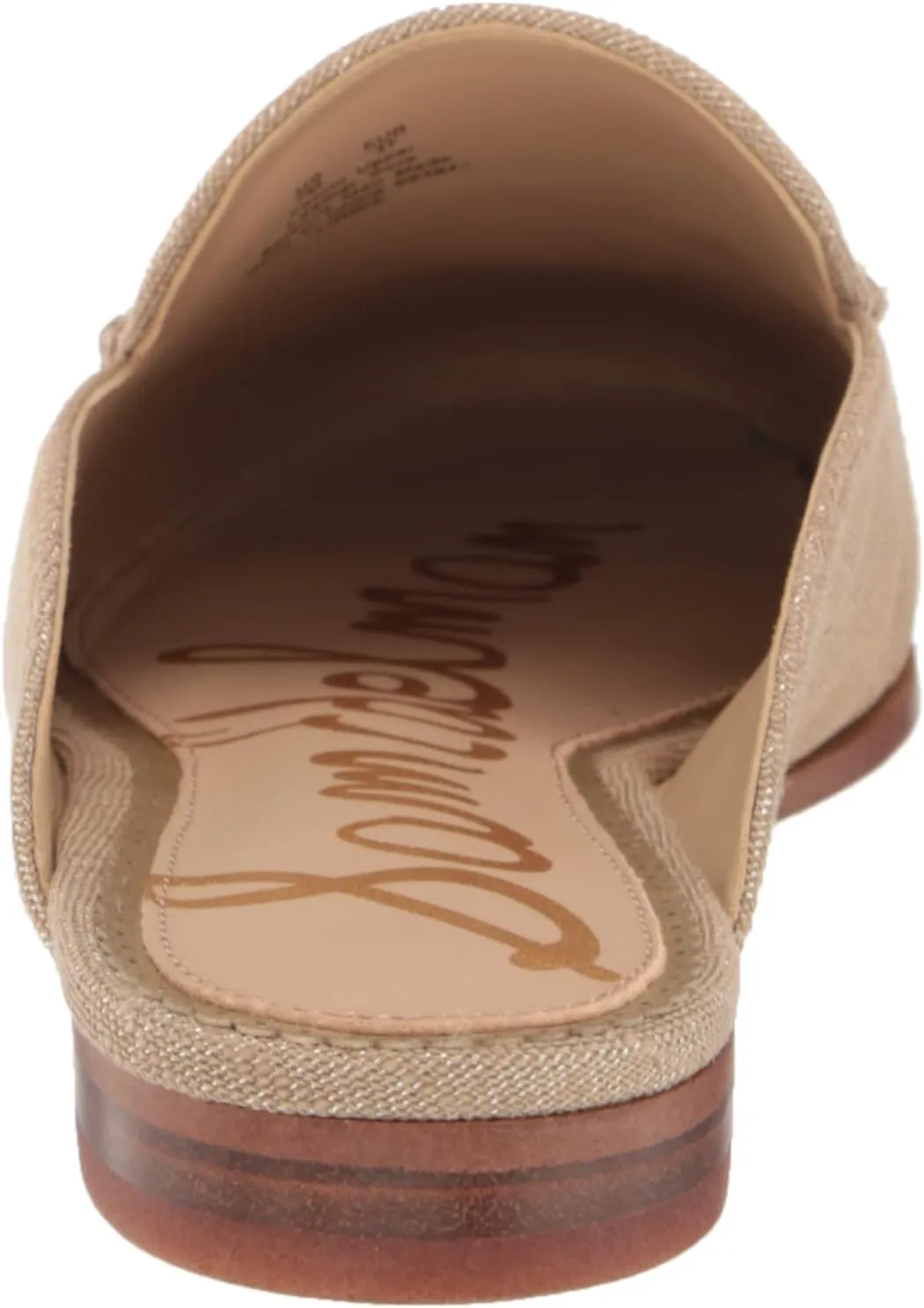 Sam Edelman Linnie Dark Natural Chain Embellished Slip On Almond Toe Flat Mules