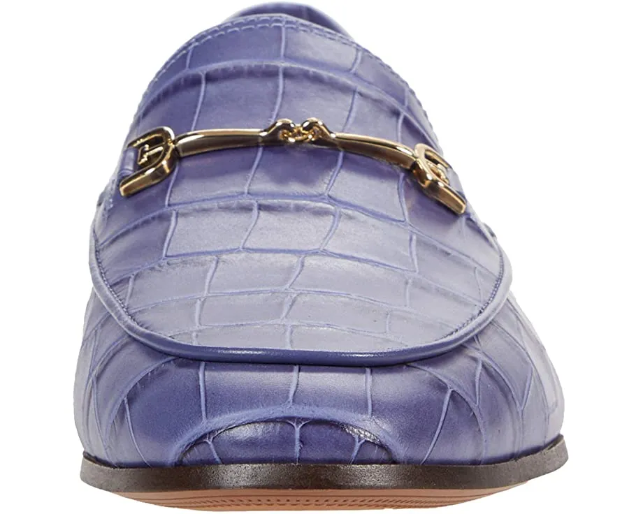 Sam Edelman Loraine Twlight Purple Croc Classic Almond Toe Slip-on Loafer