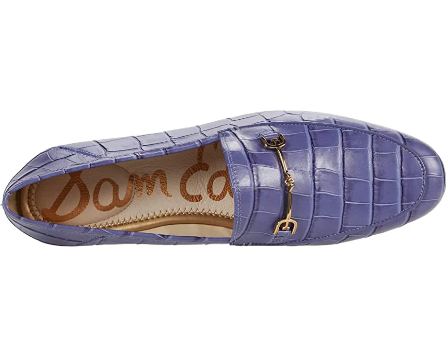 Sam Edelman Loraine Twlight Purple Croc Classic Almond Toe Slip-on Loafer