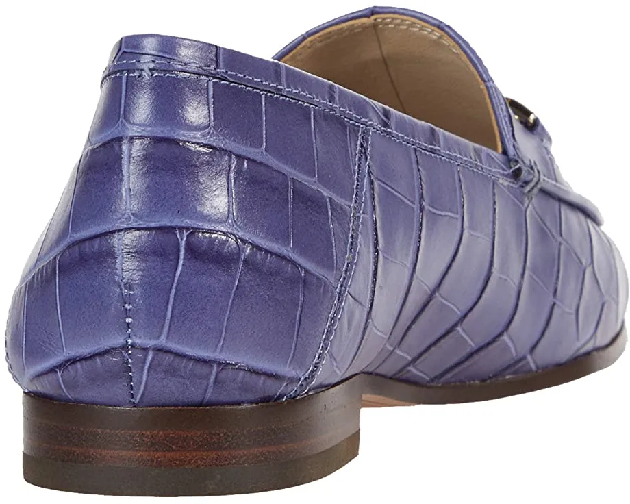 Sam Edelman Loraine Twlight Purple Croc Classic Almond Toe Slip-on Loafer