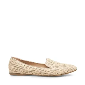 Steve Madden Women's Feather Slip On Loafer Flat, Raffia (7.5, Raffia)