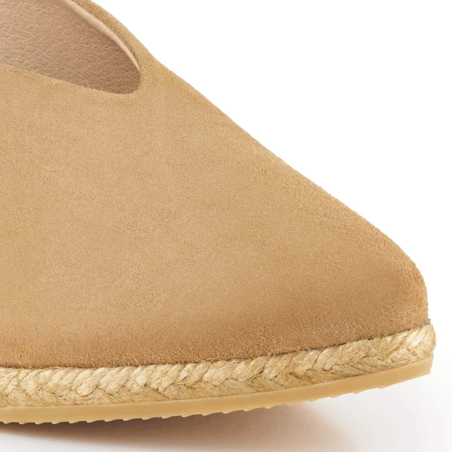 VISCATA Truja Suede Wedge Mule Handmade 2  Heel Women's Sandals with Breathable Cotton Canvas and 100% Natural Jute Midsole for All Casual Occasions