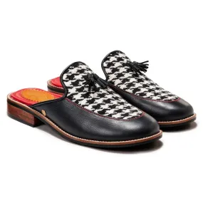 White Houndstoth Mule_ for Women (discontinued)