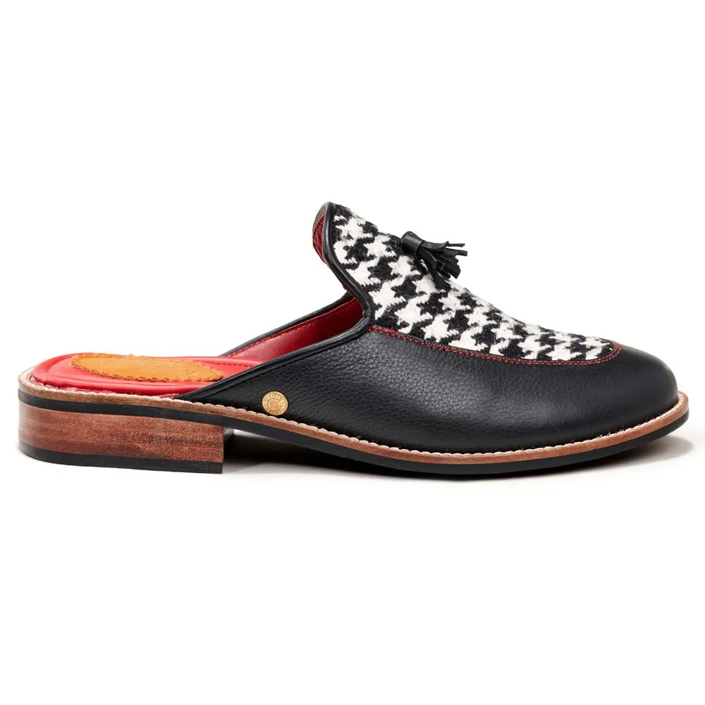 White Houndstoth Mule_ for Women (discontinued)