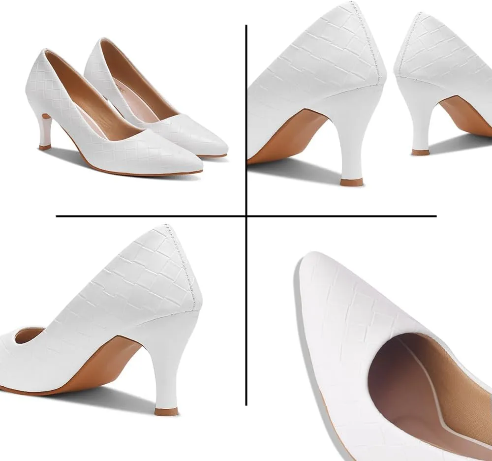 Womens Classic Black Heels  Pointed Toe High Heel Pump  Elegant Stiletto Heels for Office, Party, or Evening Wear