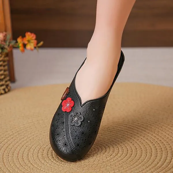 Women's Flower Hollow Casual Soft Sole Half Slippers 37045992S