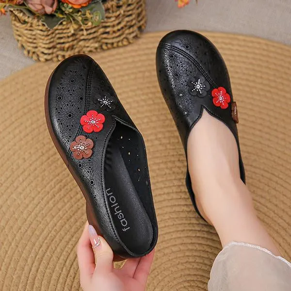Women's Flower Hollow Casual Soft Sole Half Slippers 37045992S