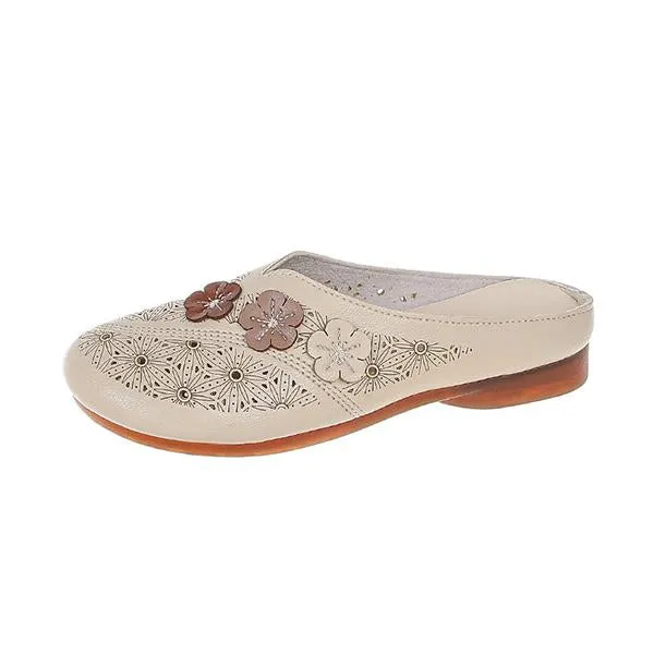 Women's Flower Hollow Casual Soft Sole Half Slippers 37045992S