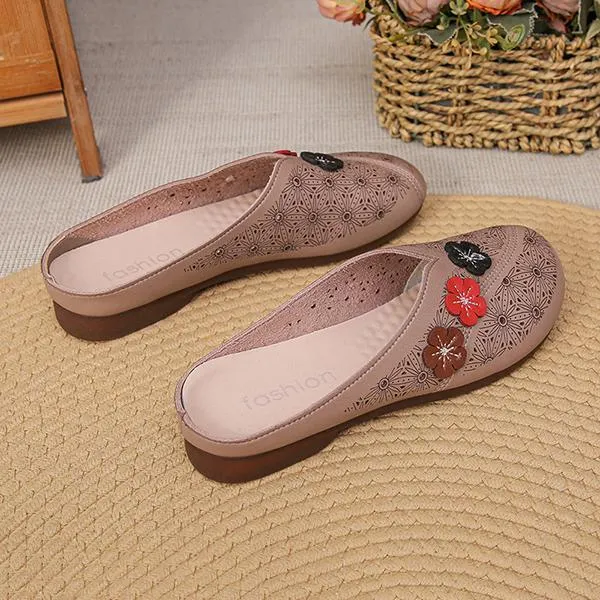 Women's Flower Hollow Casual Soft Sole Half Slippers 37045992S