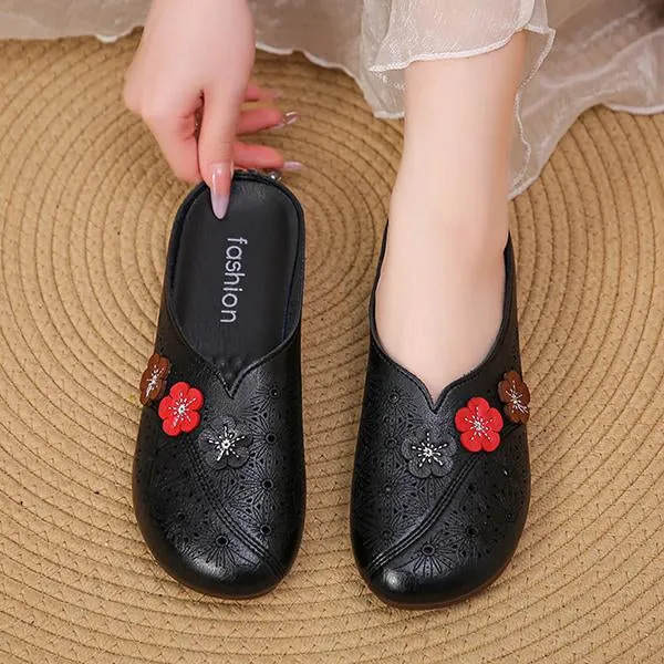 Women's Flower Hollow Casual Soft Sole Half Slippers 37045992S