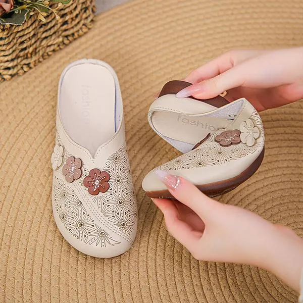 Women's Flower Hollow Casual Soft Sole Half Slippers 37045992S
