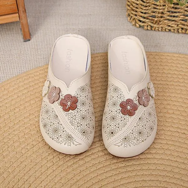 Women's Flower Hollow Casual Soft Sole Half Slippers 37045992S