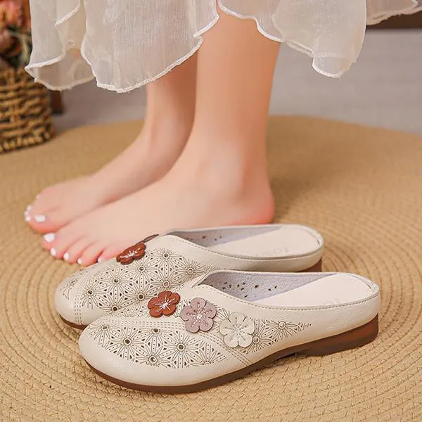 Women's Flower Hollow Casual Soft Sole Half Slippers 37045992S