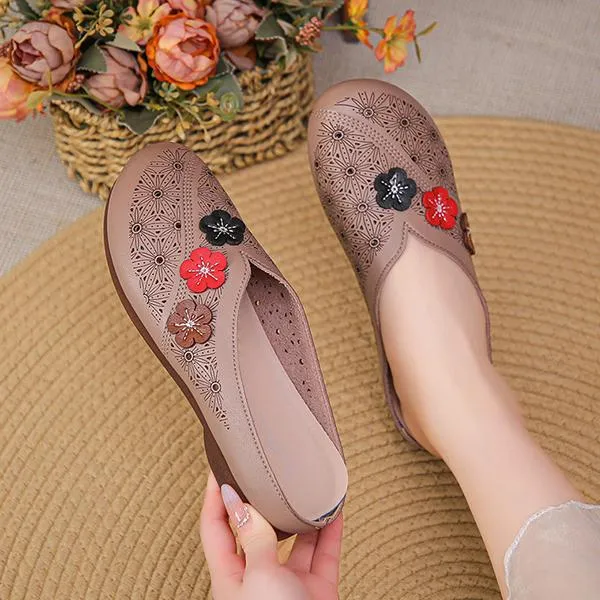Women's Flower Hollow Casual Soft Sole Half Slippers 37045992S