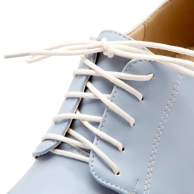 Women's platform chunky high heel oxford shoes england style front lace shoes