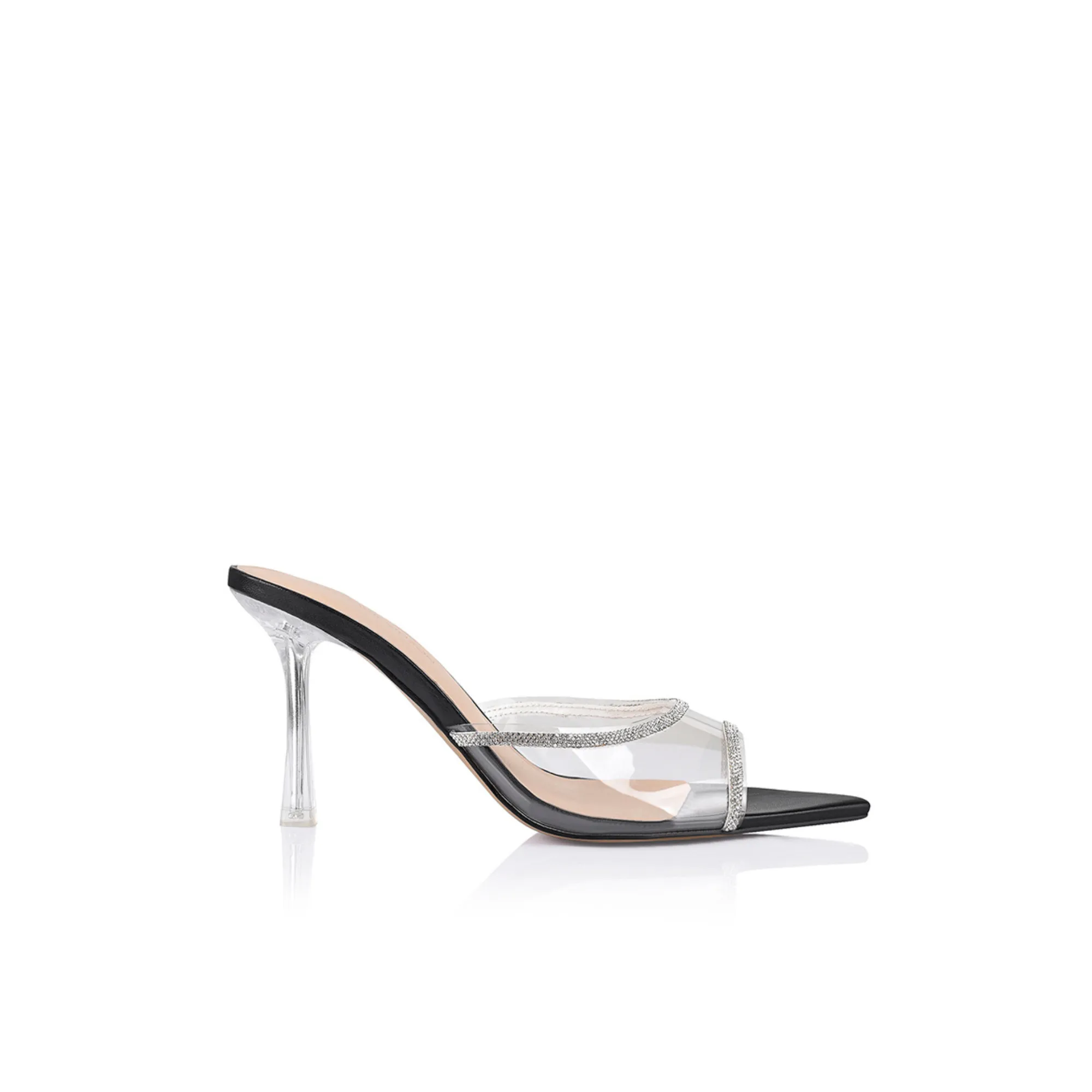 Zara Sandal Vinylite & Black Leather